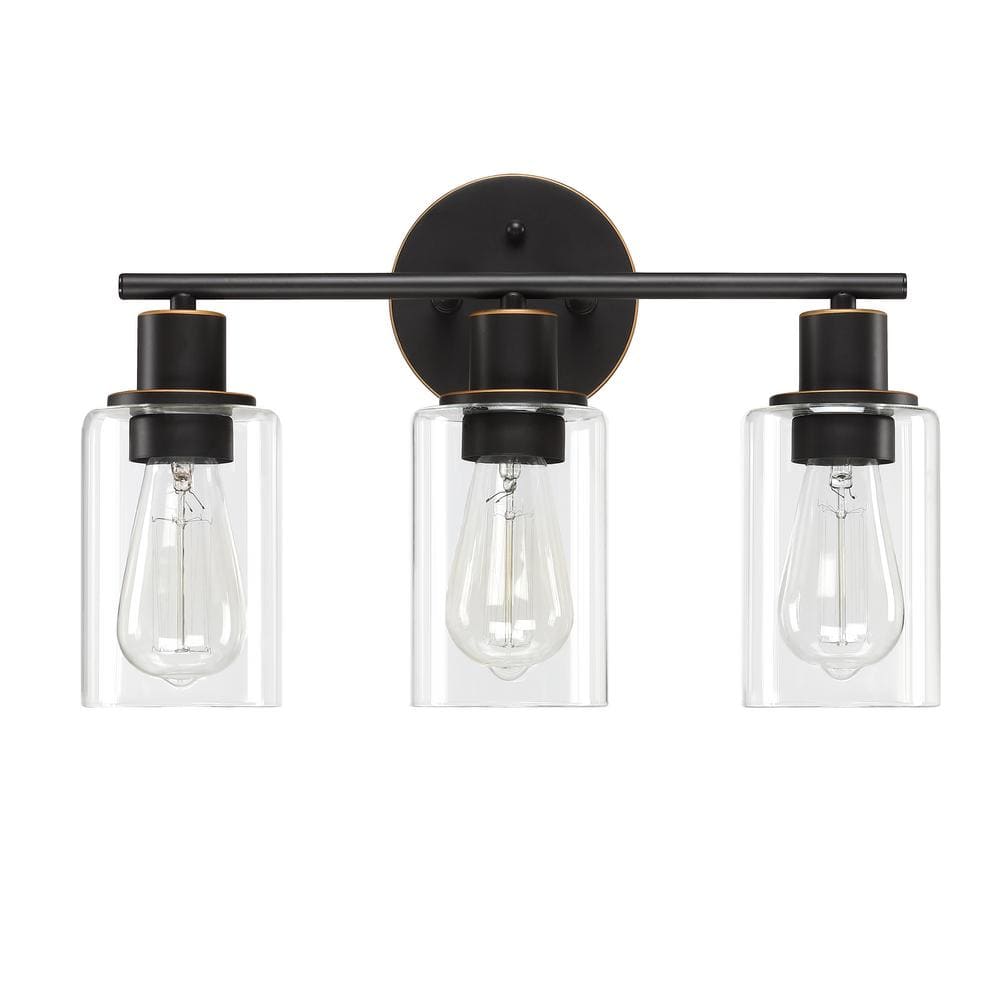 17 in. 3-Light Bathroom Light Fixtures Oil Rubbed Bronze Vanity Light price history on PriceWatchPro