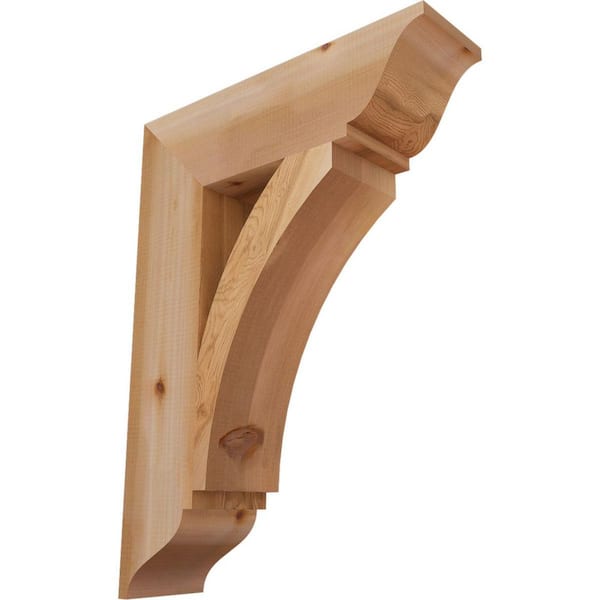 Ekena Millwork 5.5 in. x 30 in. x 22 in. Western Red Cedar Thorton Traditional Smooth Bracket