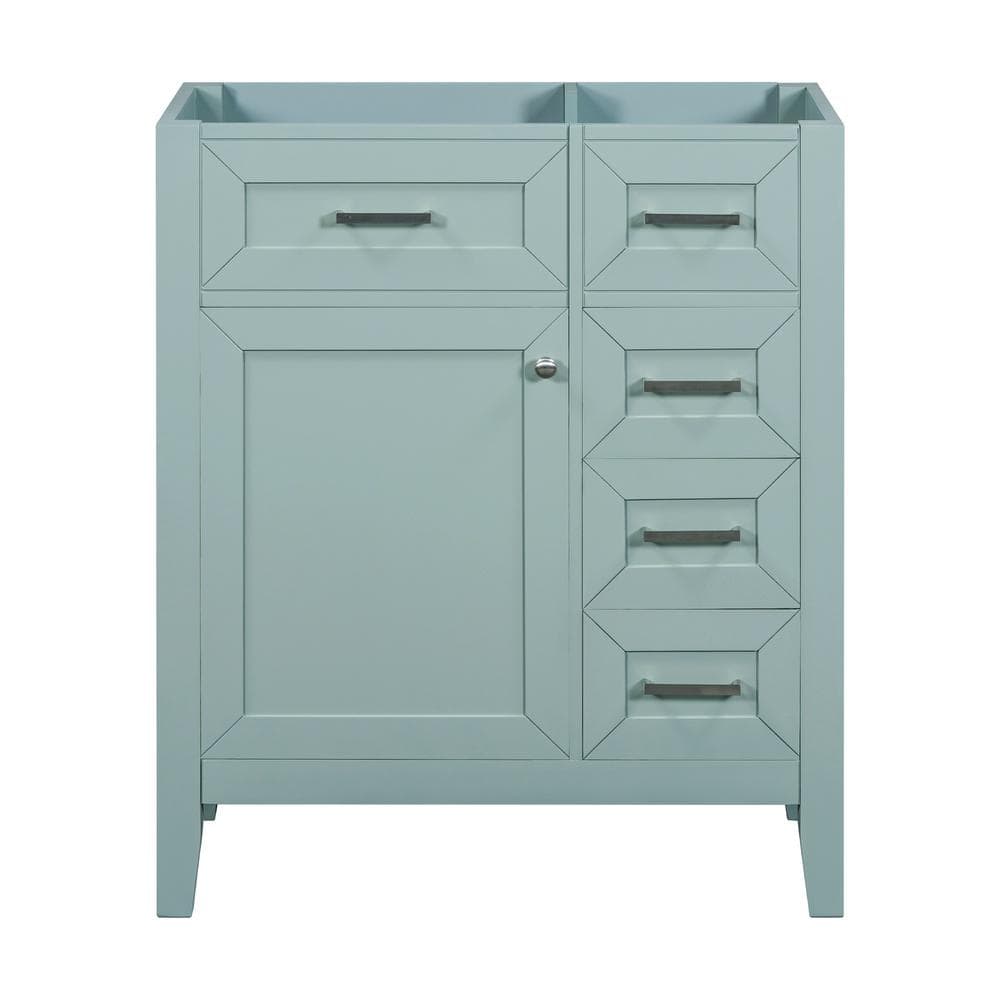 30 in. W x 18 in. D x 35 in. H Bath Vanity Cabinet without Top in Green