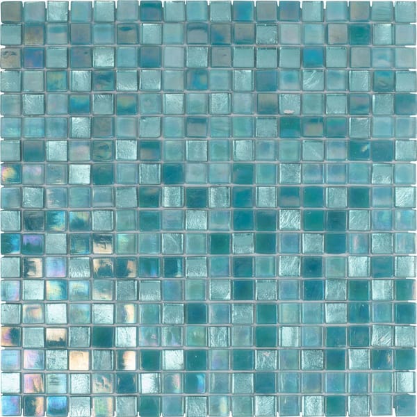 Apollo Tile Mingles 4" x 6" Glossy Mint Green Glass Mosaic Uniform square Wall and Floor Sample Tile (0.13 sq. ft./Piece) (1-Pack)
