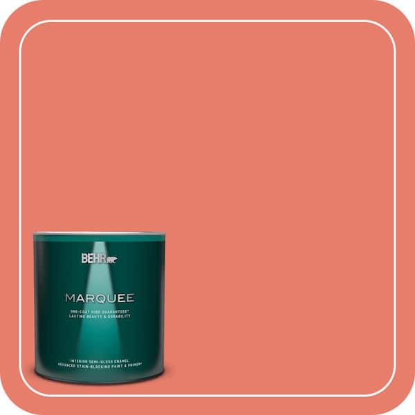 BEHR MARQUEE 1 qt. Home Decorators Collection #HDC-SM14-12 Cosmic Coral Semi-Gloss Enamel Interior Paint & Primer
