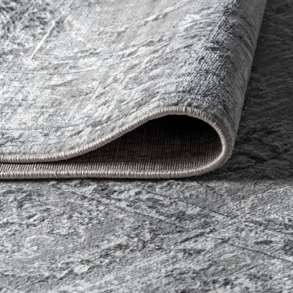 Elegant Handmade 8x8 Square Gray Synthetic Area Rug