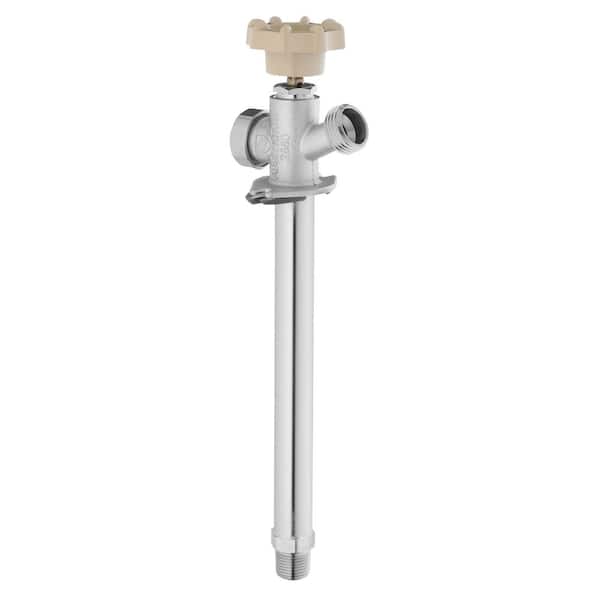 1/2 in. MIP and 1/2 in. SWT x 3/4 in. MHT x 12 in. Brass Anti-Siphon Frost Free Sillcock Valve