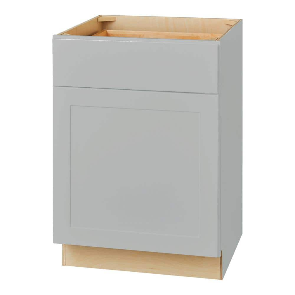 Hampton Bay Avondale 24 in. W x 24 in. D x 34.5 in. H Ready to Assemble Plywood Shaker Base Kitchen Cabinet in Dove Gray