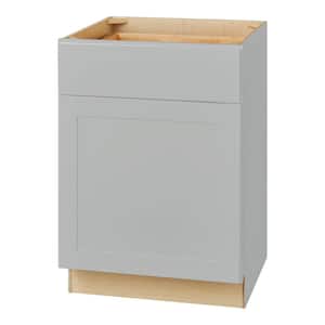 Avondale 24 in. W x 24 in. D x 34.5 in. H Ready to Assemble Plywood Shaker Base Kitchen Cabinet in Dove Gray
