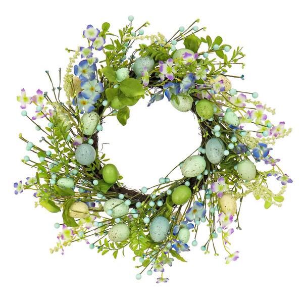 National Tree 20 Spring Flowers Wreath Green 