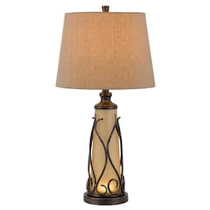 29.5 in. H Metal Table Lamp in Iron
