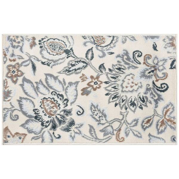 Madison Floral Cream 2 ft. x 3 ft. Indoor Area Rug