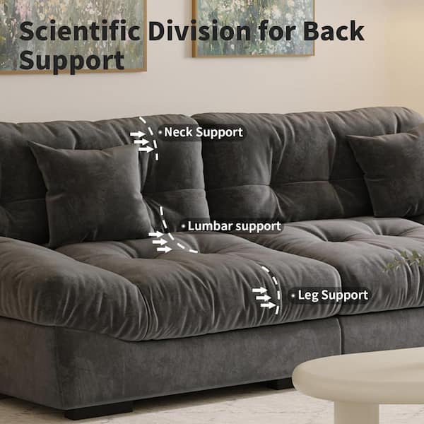 Magic Home 89 in. Armless Loveseat Modular 2-Piece