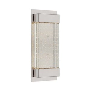 Mythical 13 in. Polished Nickel LED Vanity Light Bar and Wall Sconce, 3000K