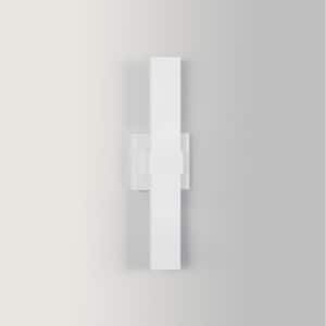 Modern 1-Light White Hardwired LED Outdoor Wall Sconce