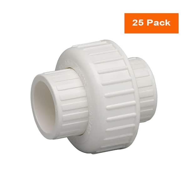 Unbranded 3/4 in. Schedule 40 PVC Pipe Union Fitting Slip x Slip (25-Pack)