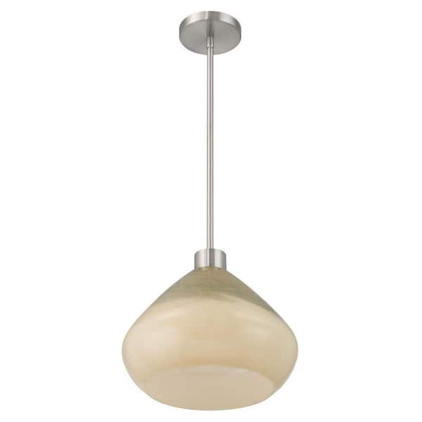 Minka Lavery Elaris 60-Watt 1-Light Brushed Nickel Pendant Light