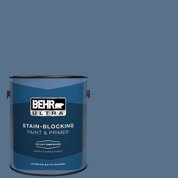 BEHR ULTRA 1 gal. #PPU14-01 Arrowhead Lake Extra Durable Satin Enamel Interior Paint & Primer