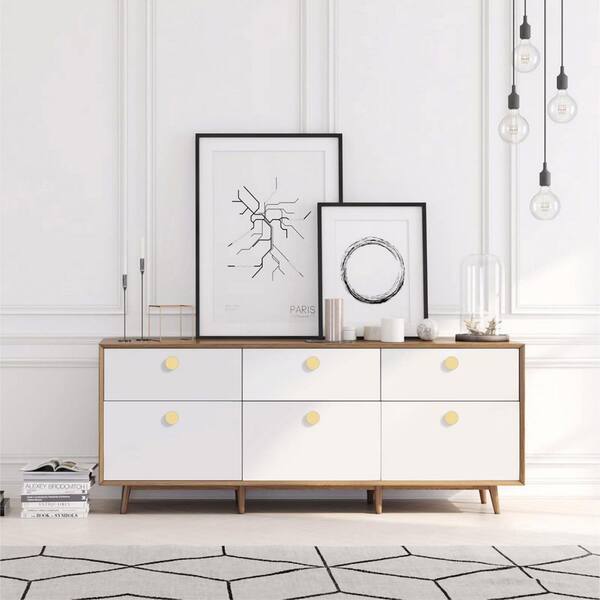 brushed gold dresser knobs Knurled Brass Cabinet Knob | Brushed Gold Industrial Drawer Pull for K