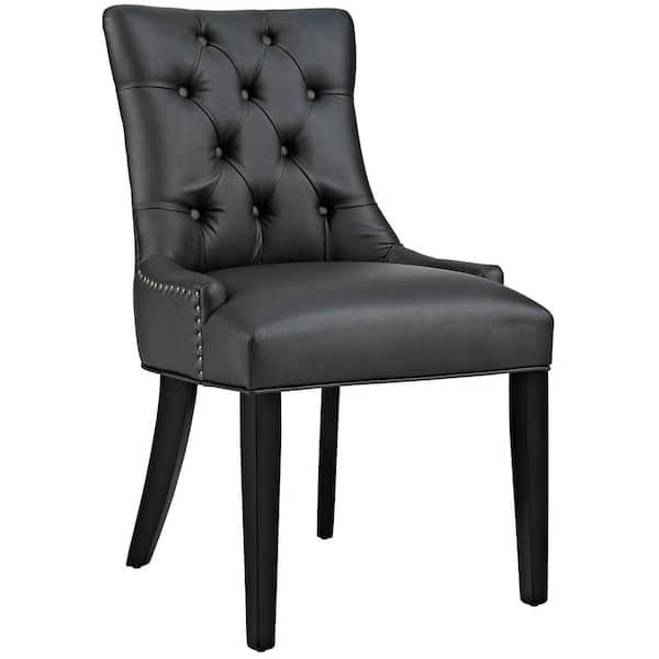 MODWAY Regent Black Vinyl Dining Chair