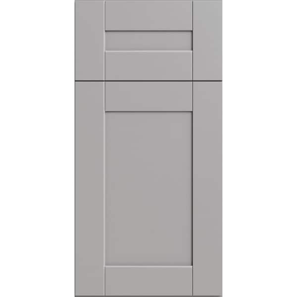 Washington 7.5 in. W x 0.75 in. D x 7.5 in. H in Veiled Gray Cabinet Door Sample