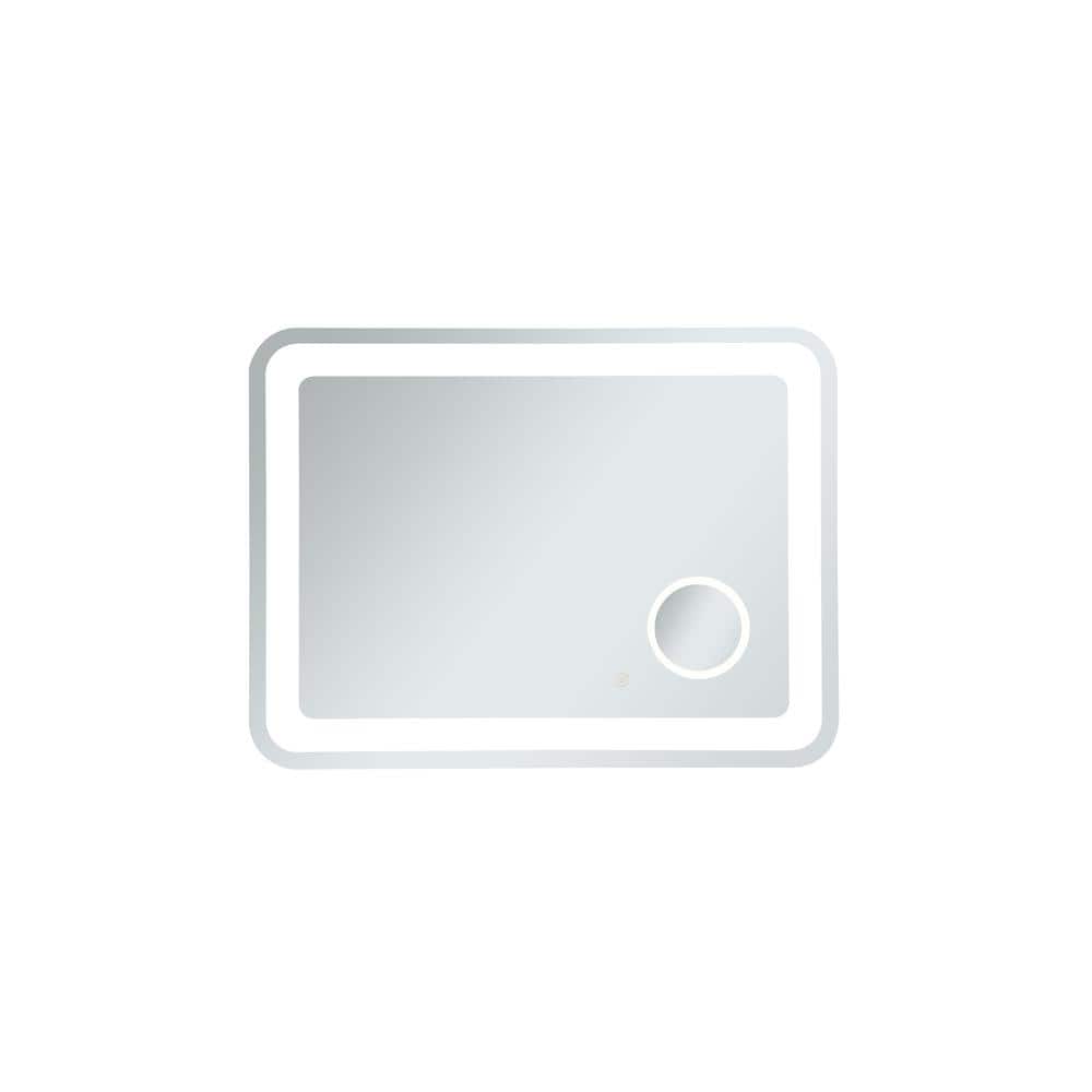 Timeless Home 36 in. W x 27 in. H Modern Rectangular Metal Framed Magnifyin
