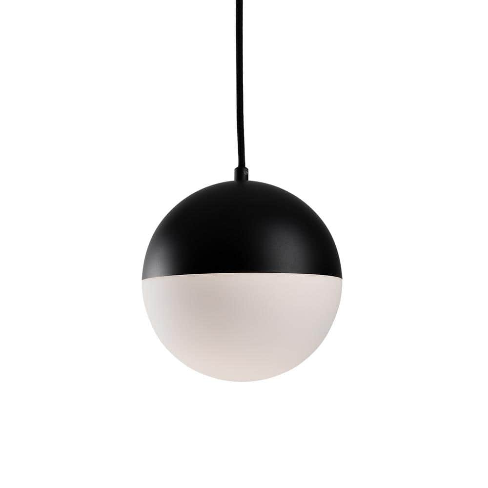 Monae 8 in. 1 Light 17-Watt Black Integrated LED Pendant Light price history on PriceWatchPro