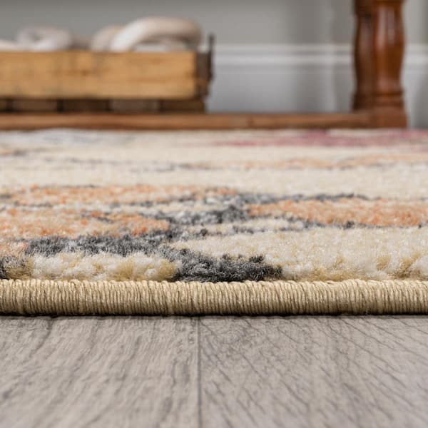 JONATHAN Y Dizi Yellow/Ivory/Red 3 ft. x 5 ft. Modern Botanical