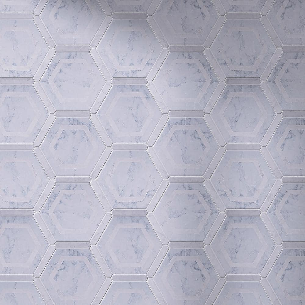 Ibiza Blue Hexagon 8.58 in. x 9.89 in. Matte Porcelain Floor and Wall Tile (8.07 sq. ft./Case) price history on PriceWatchPro