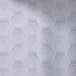 Ibiza Blue Hexagon 8.58 in. x 9.89 in. Matte Porcelain Floor and Wall Tile (8.07 sq. ft./Case)