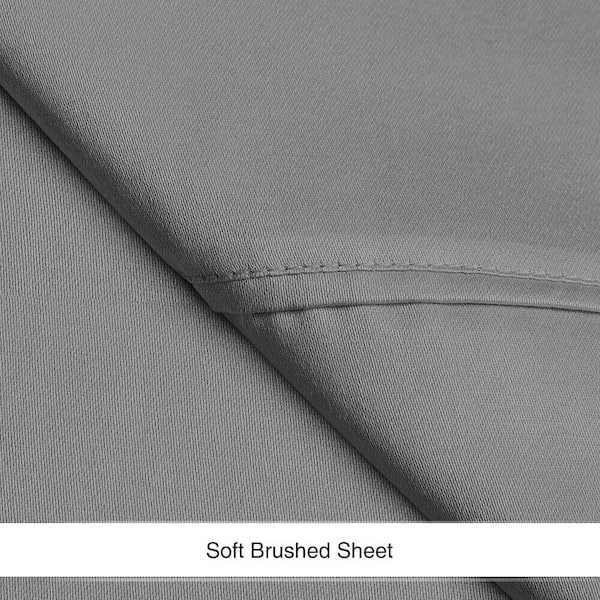Shatex Queen Fitted Sheet Brushed Microfiber Fabric Soft Easy Care