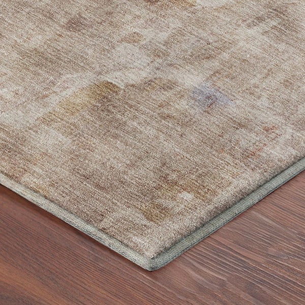 Mayfield Premium Machine Washable Abstract AMF2310 Beige 10 ft. x 14 ft. Area Rug