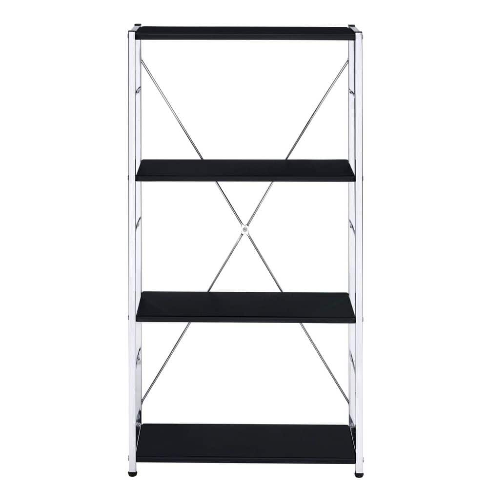 11.50 in. W x 24.50 in. D x 42.50 in. H Multi-Colored Wood Freestanding Linen Cabinet w/4-Shelves in Black+Silver price history on PriceWatchPro
