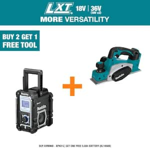 18V LXT Lithium-Ion Cordless Bluetooth Job Site Radio (Tool Only) with 18V LXT Lithium-Ion 3-1/4 in. Cordless Planer