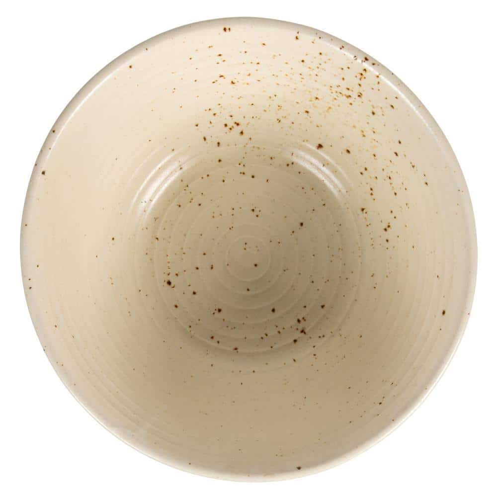 Speckled White Ceramic Farmhouse Serving Bowl