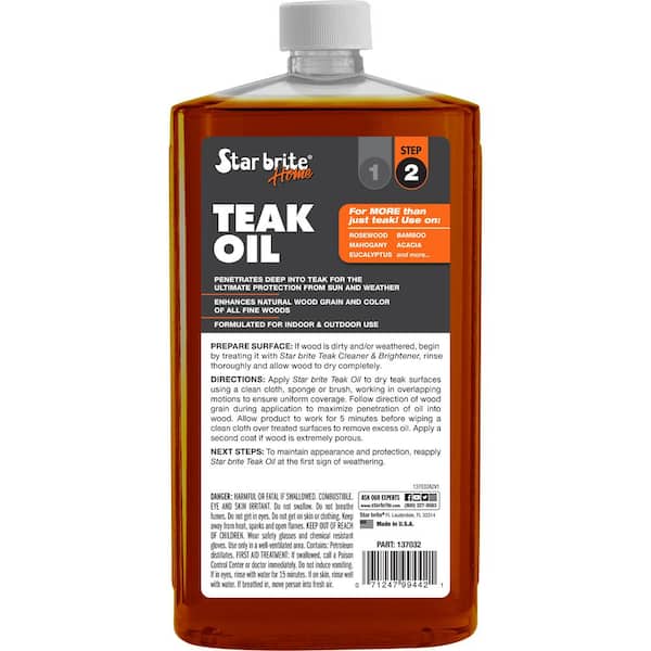 Star brite 85116 Teak Oil, Clear, Liquid, 16 oz