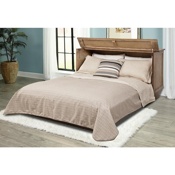 Creden-ZzZ Brussels Ash Queen Size Cabinet Bed 543-15 - The Home Depot