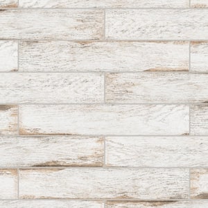 Bora White 3-1/8 in. x 17-1/2 in. Porcelain Floor and Wall Tile (12.0 sq. ft./Case)