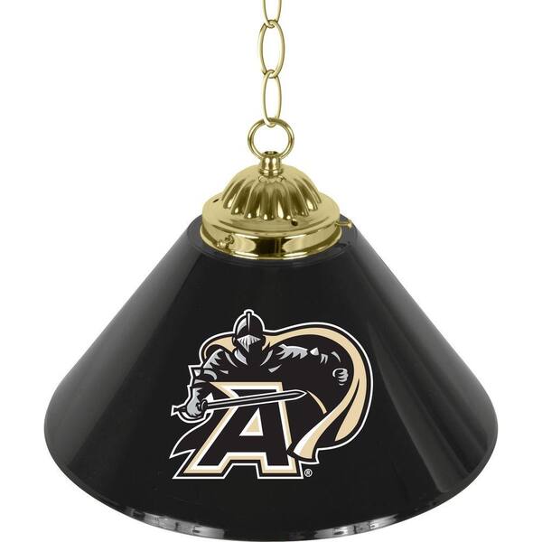 Trademark Global Army Black Knights 14 in. Single Shade Black Hanging Lamp