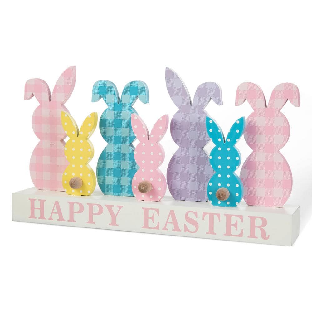 11.75 in. L Easter Wooden Bunny Family Table Decor price history on PriceWatchPro