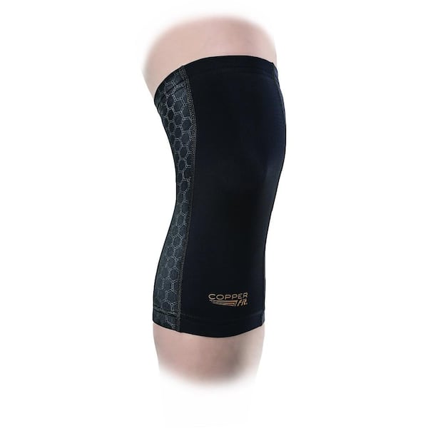 Copper Fit New Large Knee Sleeve In Black-cf2knlg - The Home Depot