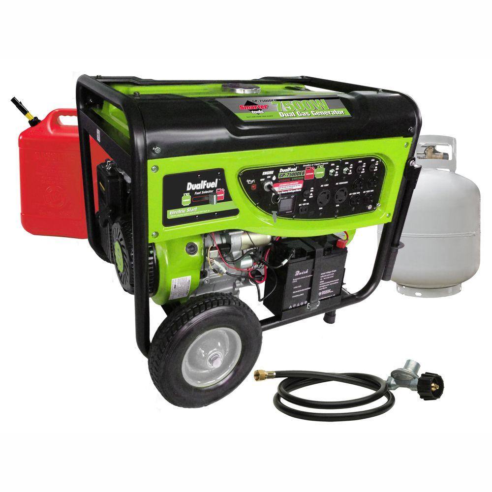 UPC 847428062230 product image for Smarter Tools 6,500/7,500-Watt Dual Fuel Generator with Electric Start and Batte | upcitemdb.com