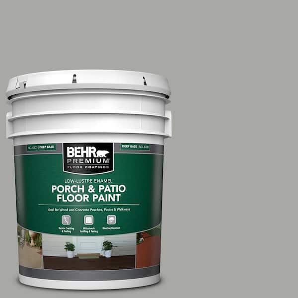 BEHR PREMIUM 5 gal. #PFC-68 Silver Gray Low-Lustre Enamel Interior/Exterior Porch and Patio Floor Paint