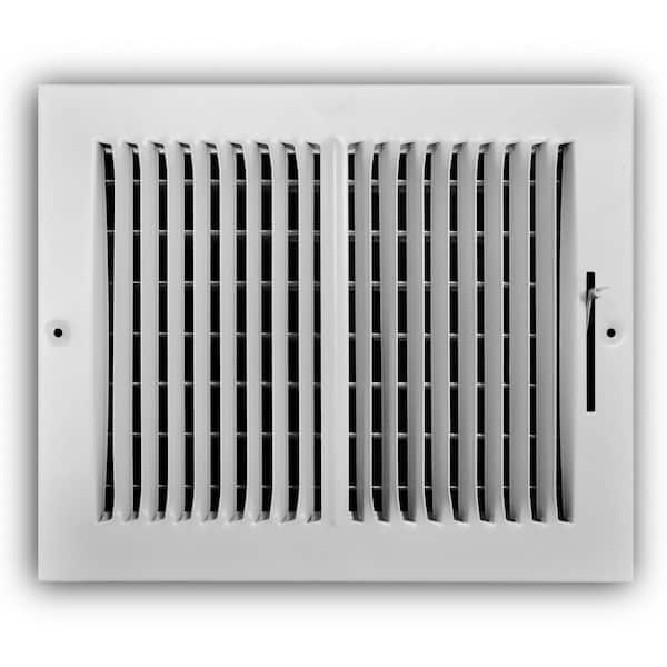 Everbilt 10 in. x 8 in. 2-Way Steel Wall/Ceiling Register in White