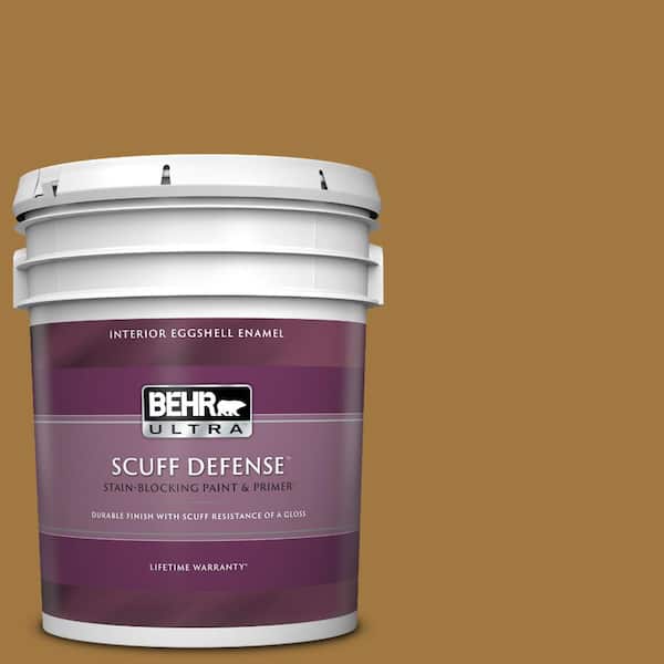 BEHR ULTRA 5 gal. #310F-6 Goldenrod Tea Extra Durable Eggshell Enamel Interior Paint & Primer