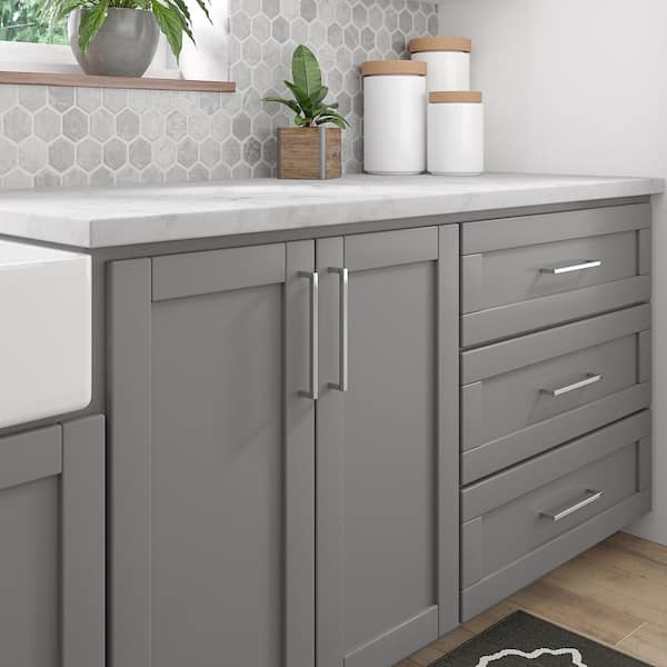 Lambton Collection 7-9/16 in. (192 mm) Modern Brushed Nickel Rectangular Cabinet Bar Pull