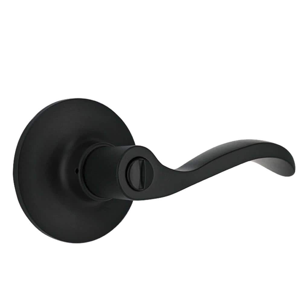 Naples Matte Black Bed/Bath Door Lever
