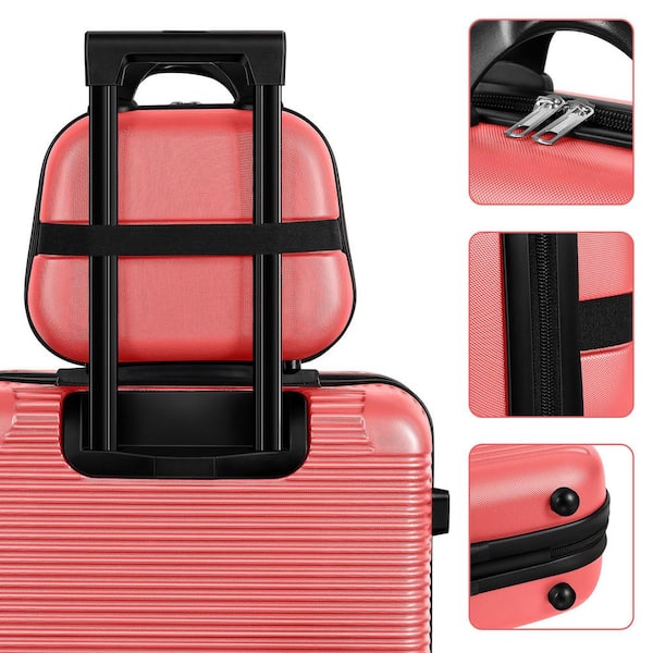 Hikolayae Luggage 5-Piece Sets, Horizontal Stripe Luggage Set with