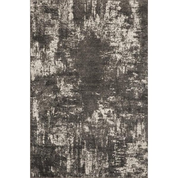 Unbranded Victoria Collection Grey 9x12 Modern Abstract Polypropylene Area Rug