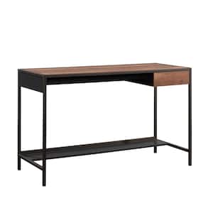 Boulevard Cafe 48.976 in. Black 1-Drawer Writing Desk with Lower Shelf and Metal Frame