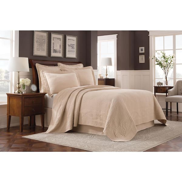 Royal Heritage Home Williamsburg Abby Linen Solid Twin Coverlet