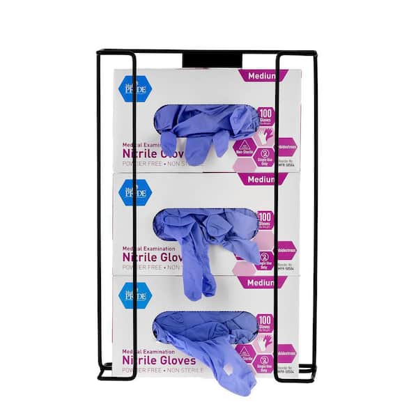 Black Triple Box Wire Wall Mount Glove Dispenser (4-Pack)