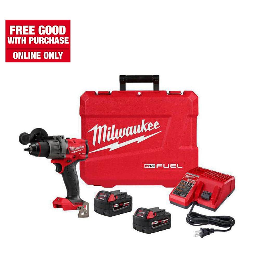 Milwaukee Hammer Drill Driver Kit with Batteries and Hard Case