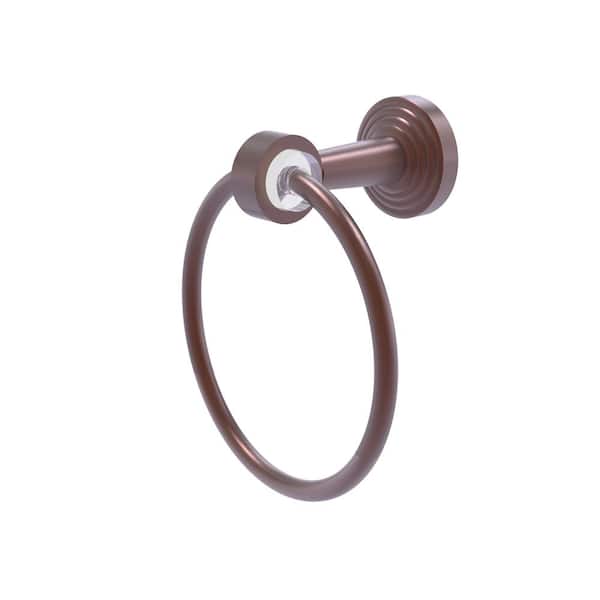 Allied Brass Pacific Beach Collection Wall Mounted Towel Ring in Antique Copper